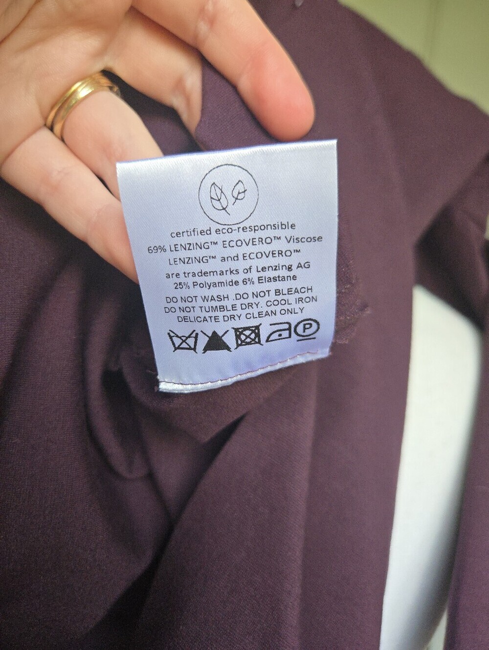 Jane Sadie Pencil Dress Damson - Picture 8 of 8
